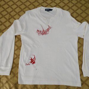 POLO RALPH LAUREN LONG SLEEVE EMBROIDERED T-SHIRT